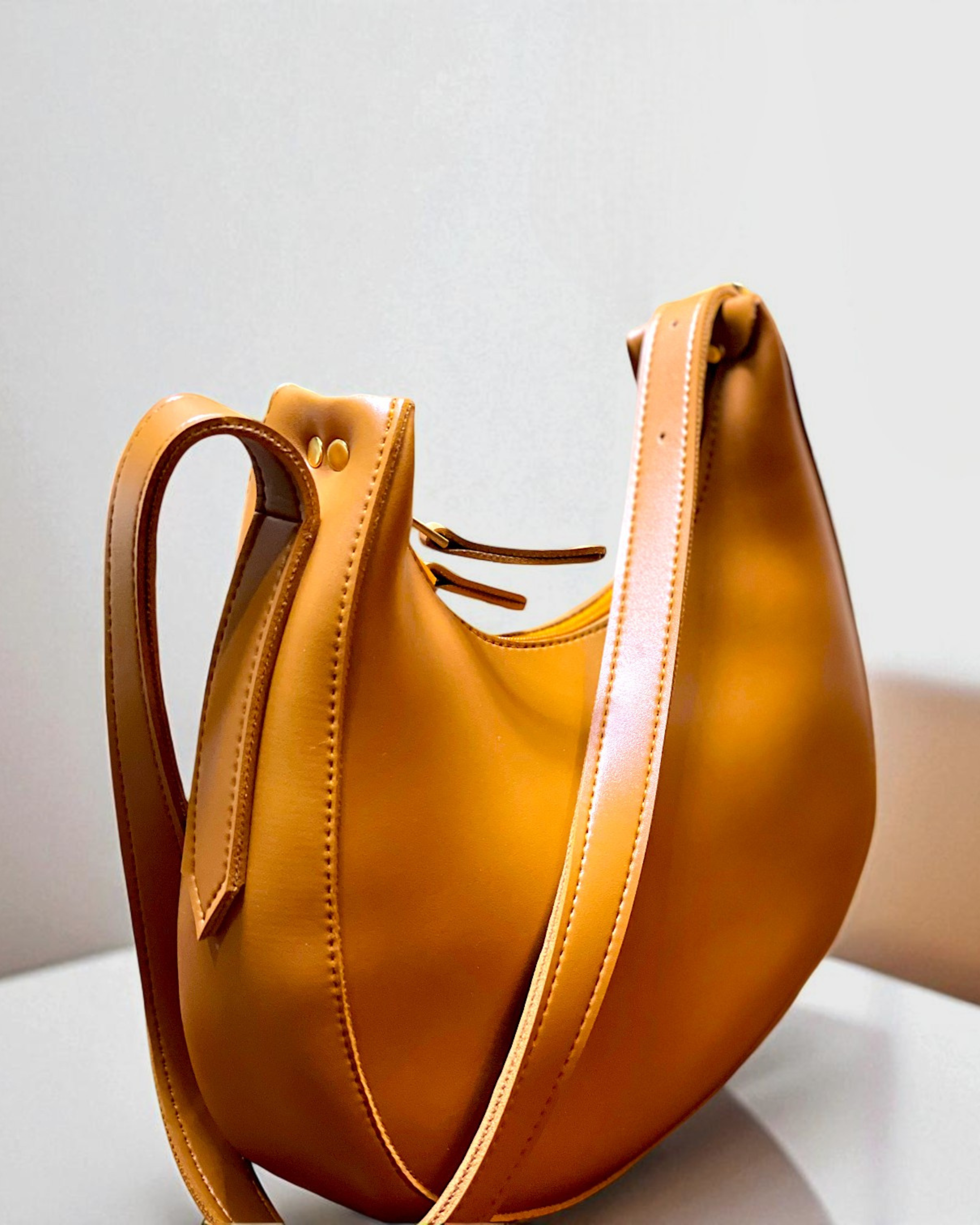 Luna Curve Brown Crossbody